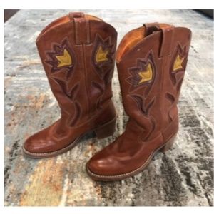 Frye Sabrina Campus Flower Cowboy Boots